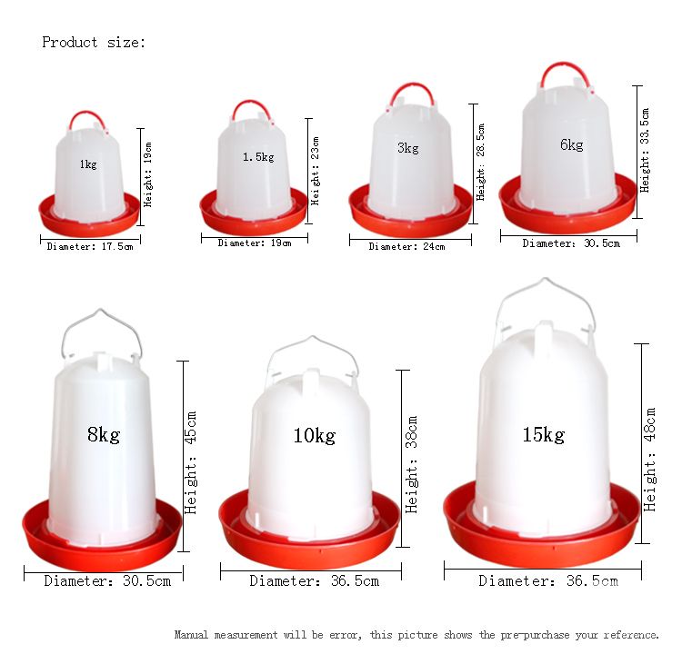 Auto chicken feeder plastic water barrels